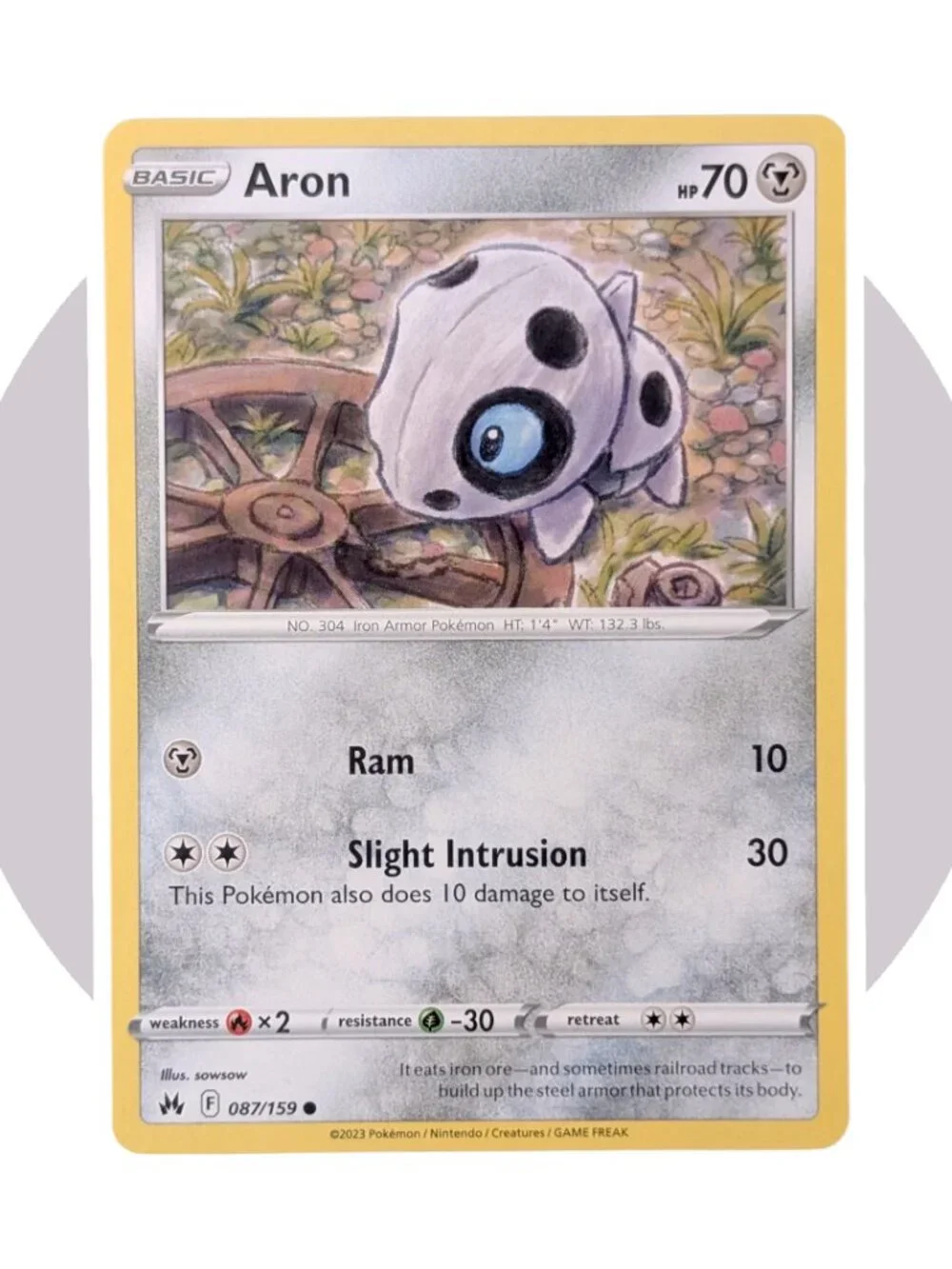 Crown Zenith Pokemon Card (XX65): Aron 087/159